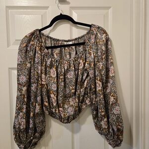 Chic Floral Long Sleeve Blouse